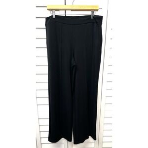 Soma Luxe Modal Wide Leg High Rise Pull On Pants  Women's Size Large Black NWT